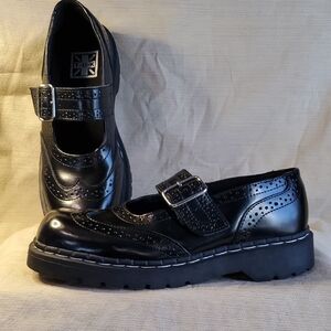 T.U.K Black Mary Jane Shoes with Buckle